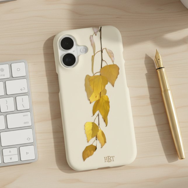 Elegant Golden Birch Leaf Christmas Gift (Creator Uploaded)