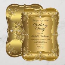 Elegant Golden Birthday Party Gold Elite Diamond