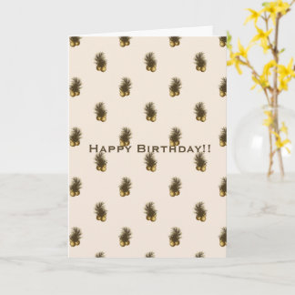 Elegant Golden Botanical Kitchen Tea Towel Tropica Card