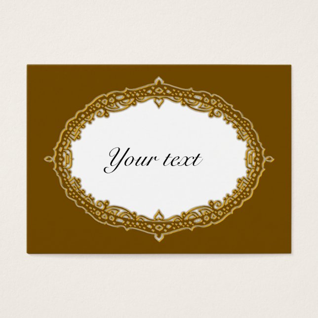 Elegant Golden Christmas Tag (Front)