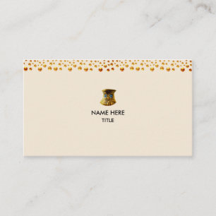 Elegant Golden Confetti on Beige Business Card