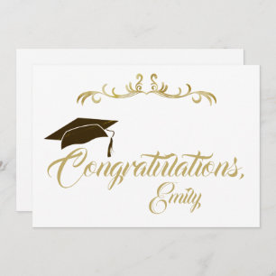 Elegant Golden Congratulations Graduate Graduation Card