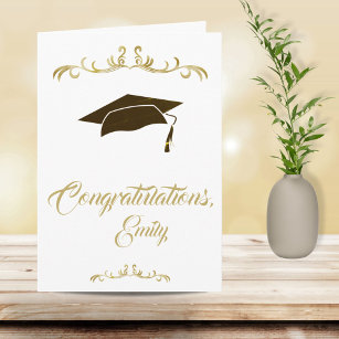 Elegant Golden Congratulations Graduate Graduation Card