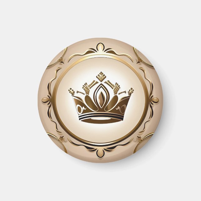 Elegant Golden Crown Magnet (Front)