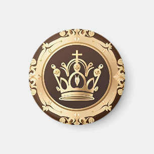 Elegant Golden Crown Magnet