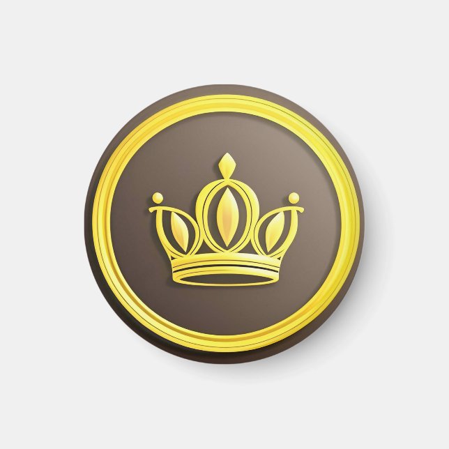 Elegant Golden Crown Magnet (Front)