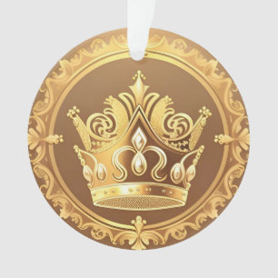 Elegant Golden Crown Ornament