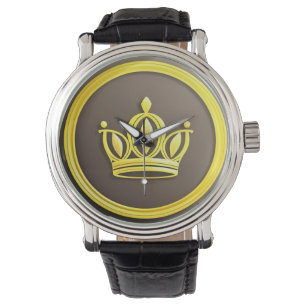 Elegant Golden Crown Watch