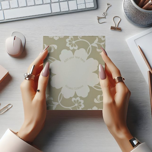 Elegant Golden Floral Ornamental Vintage  Notepad (Creator Uploaded)