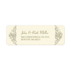 Elegant Golden Frame 1 Return Address Labels