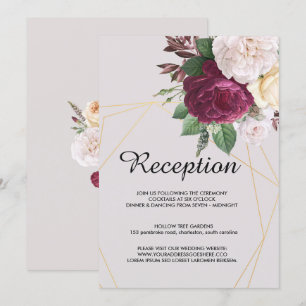 Elegant   golden geometric wedding program invitation