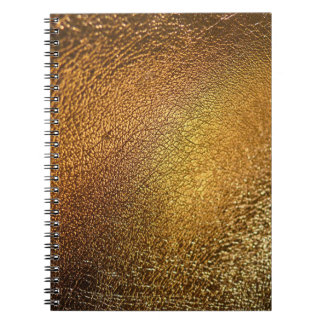 Elegant Golden Glossy Leather Texture Notebook