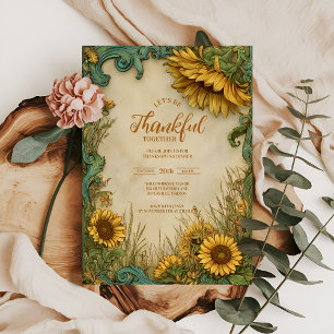 Elegant Golden Harvest Celebration Invitation