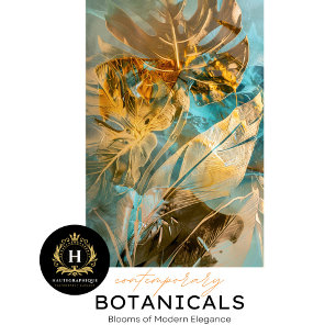 Elegant Golden Leaf Botanical Tissue Paper