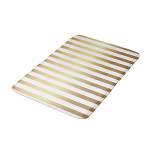 Elegant golden lines bath mat