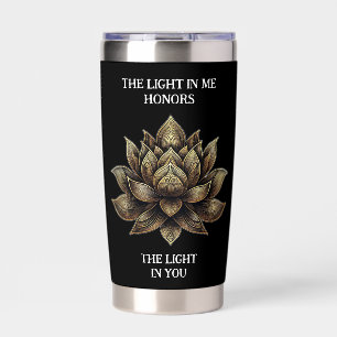 Elegant Golden Lotus Flower The Light in Me ... Insulated Tumbler