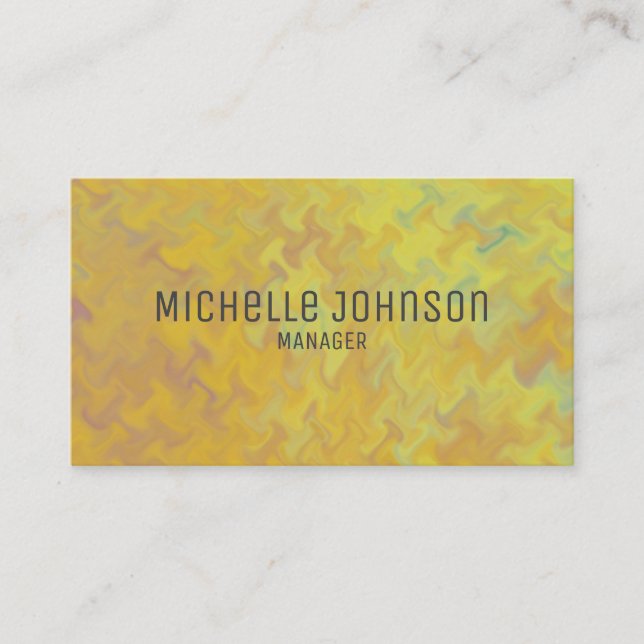 Elegant Golden Marbling Professional Look Business Card (Front)