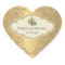 Elegant Golden Metallic Gold Leaf Heart Design