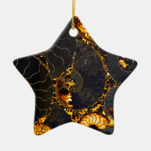 Elegant golden nautilus design ceramic tree decoration