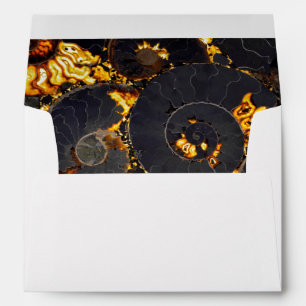 Elegant golden nautilus design envelope