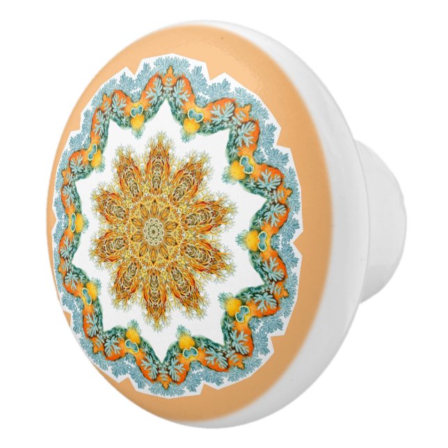 Elegant golden pastels ceramic knob (Right)