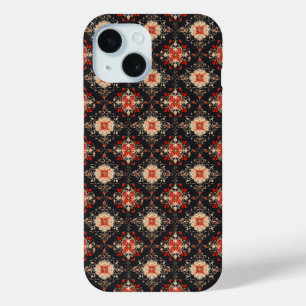 Elegant Golden Persian Pattern iPhone 15 Case