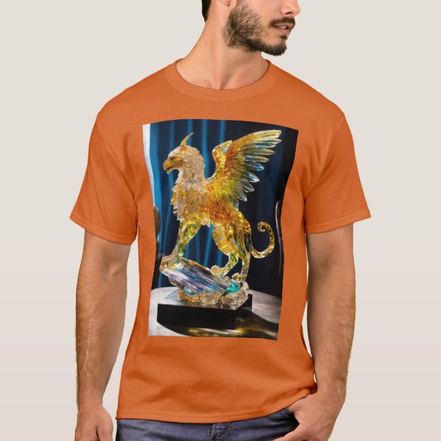 Elegant Golden Pheonix Printed T-Shir. T-Shirt (Front)