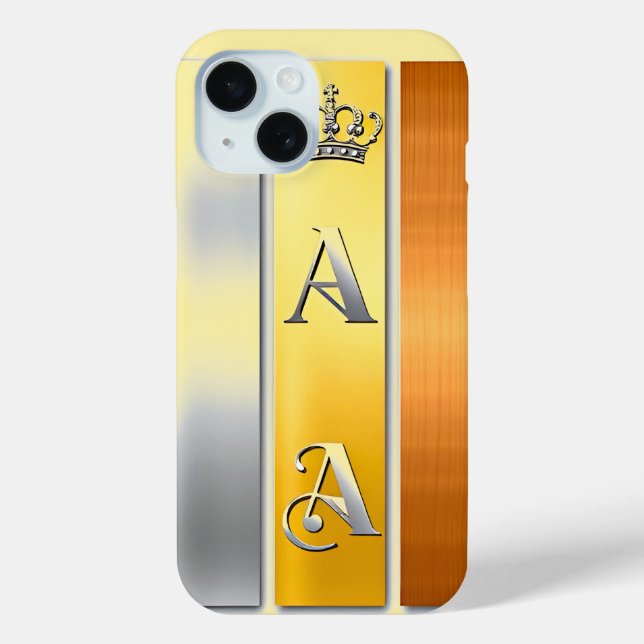Elegant Golden Plaque with Crown Case-Mate iPhone Case (Back)