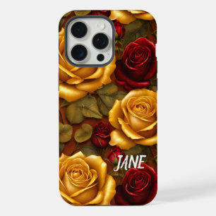 Elegant Golden Roses Valentines Special iPhone 15 Pro Max Case