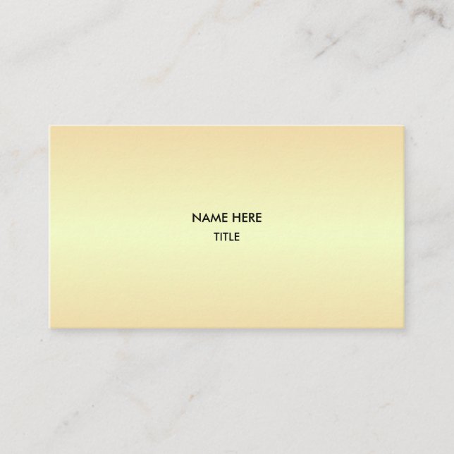 Elegant Golden Shades Business Card (Front)