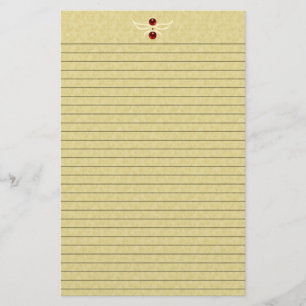 Elegant Golden Stationery with optional lines
