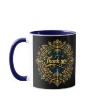 Elegant Golden "Thank You" Mandala Design with Lux