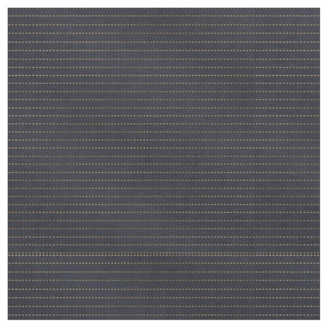 Elegant Golden Yellow Dashed Stripes Bluish Grey Fabric (Close Up)