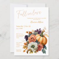 Elegant Golden Yellow Fall in Love Bridal Shower