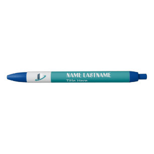 Elegant Goldenrod & Maroon custom name Desk Name P Black Ink Pen