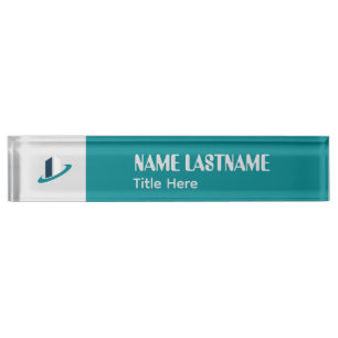 Elegant Goldenrod & Maroon custom name Desk Name P Nameplate