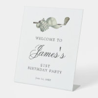 Elegant Golf 21st Birthday Party Welcome