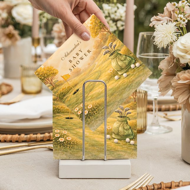 Elegant Golf Club Baby Shower Napkin (Creator Uploaded)