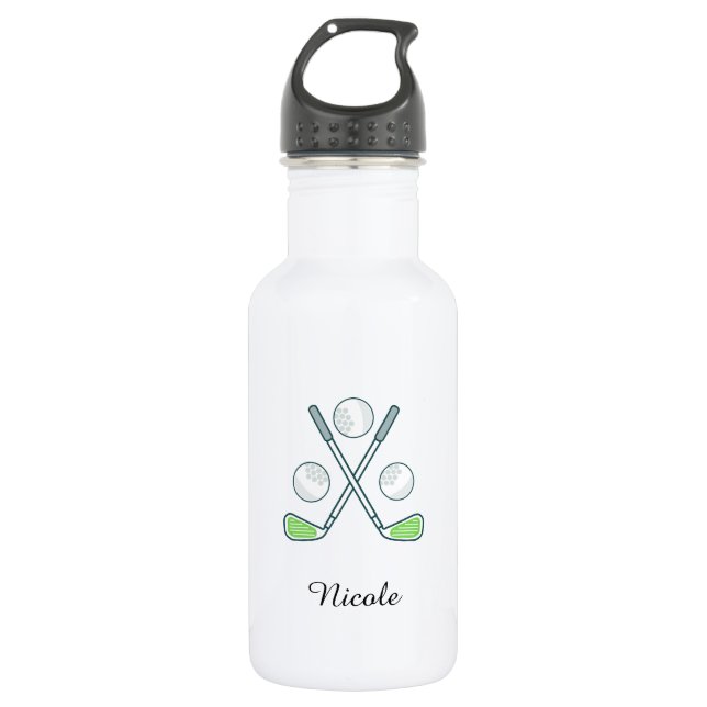 Elegant Golf Design Girls Name Golfer Sport Theme 532 Ml Water Bottle (Front)