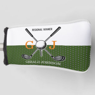 Elegant Golf Monogram Design Golf Head Cover