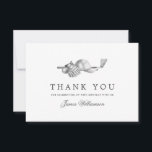 Elegant Golf Theme 90th Birthday Thank You Card<br><div class="desc">A beautiful and elegant thank you card designed especially for a 90th birthday. It features a golf accessories graphic consisting of a golf club,  golf ball,  hat and golf.  Three lines are provided for a customised thank you and the birthday celebrant's name.</div>