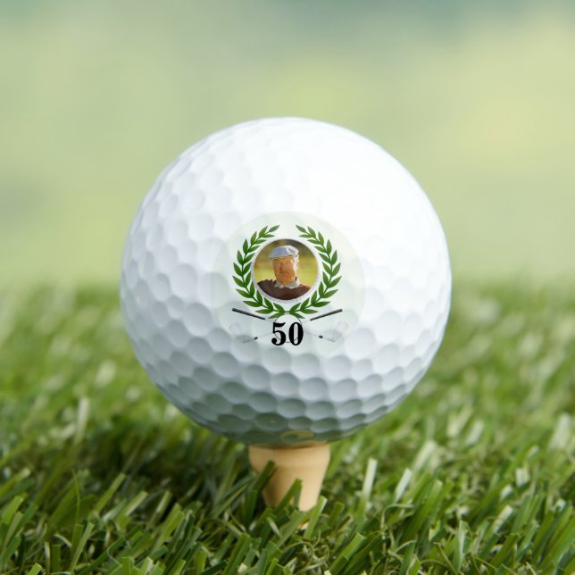 Elegant Golf Theme Player Experience 50th birthday Balls (Insitu Tee)