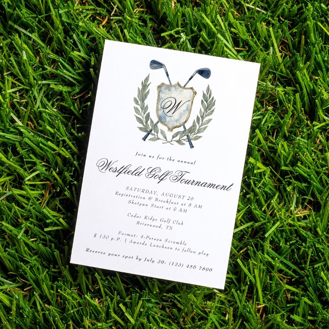 Elegant Golf Tournament Country Club Invitation (Creator Uploaded)