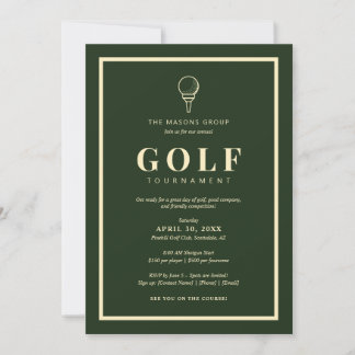 Elegant Golf Tournament Invitation 