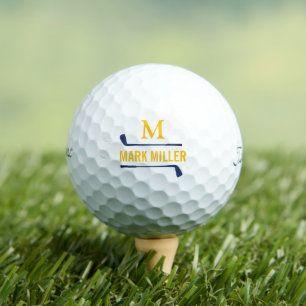 Elegant Golfer Custom Monogram Golf Balls