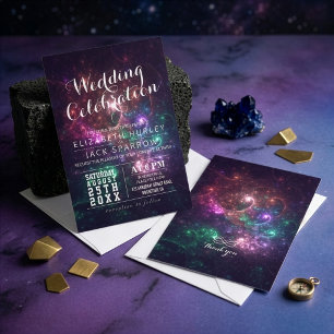 Elegant Gorgeous Galaxy Wedding Invitations