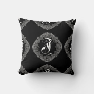 Elegant Goth Initial I Cushion