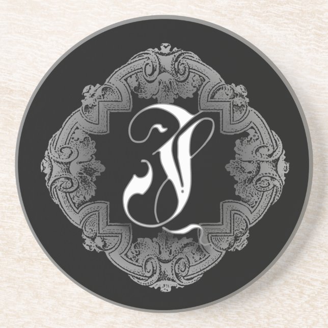 Elegant Goth Initial J Coaster (Front)
