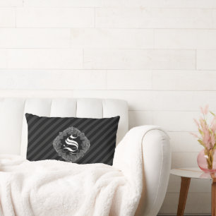 Elegant Goth Initial S Lumbar Cushion