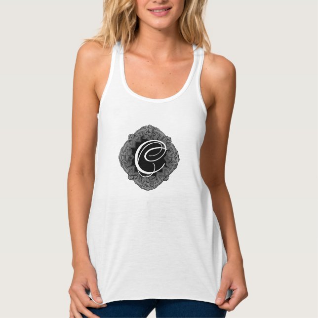 Elegant Goth Initial Singlet (Front)